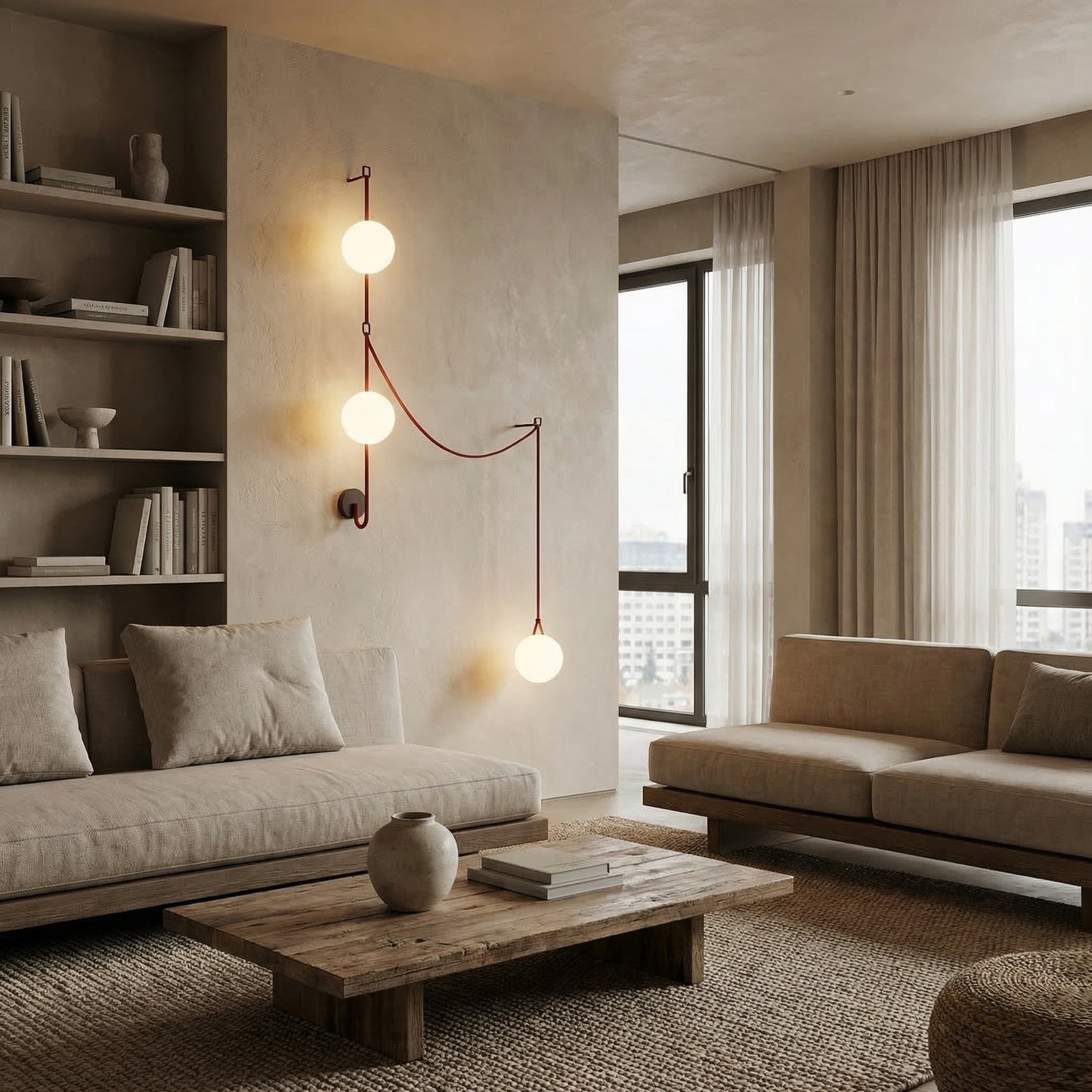 Premium DIY Magic Belt LED Hanging Chandelier Lamp for Home Decor