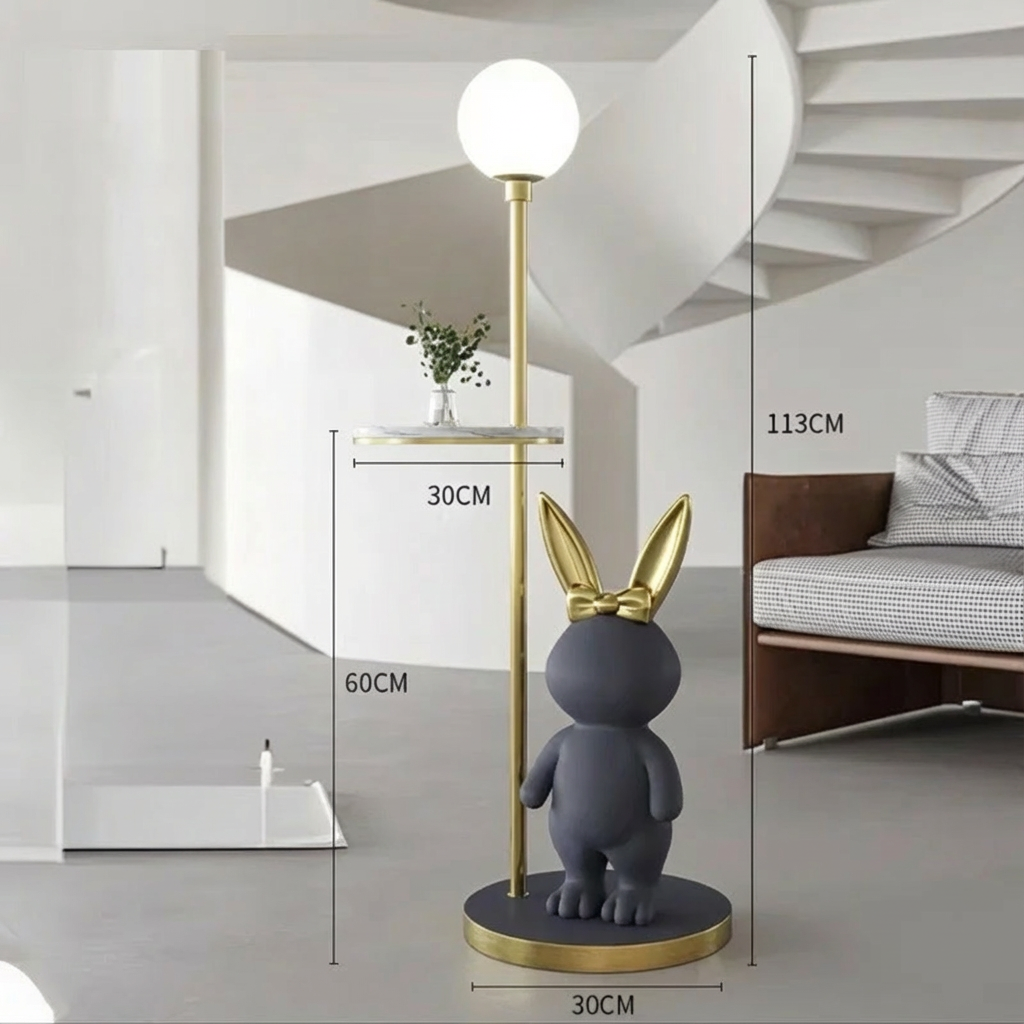 Modern Decorative Rabbit Floor Lamp LED Bedside & Room Atmosphere Light