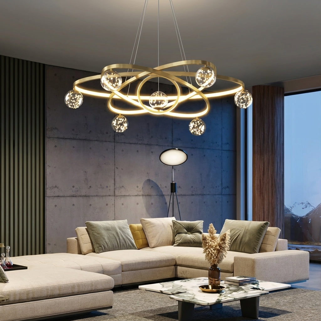 Minimalist LED Ceiling Chandelier for Living Room or Dining Room
