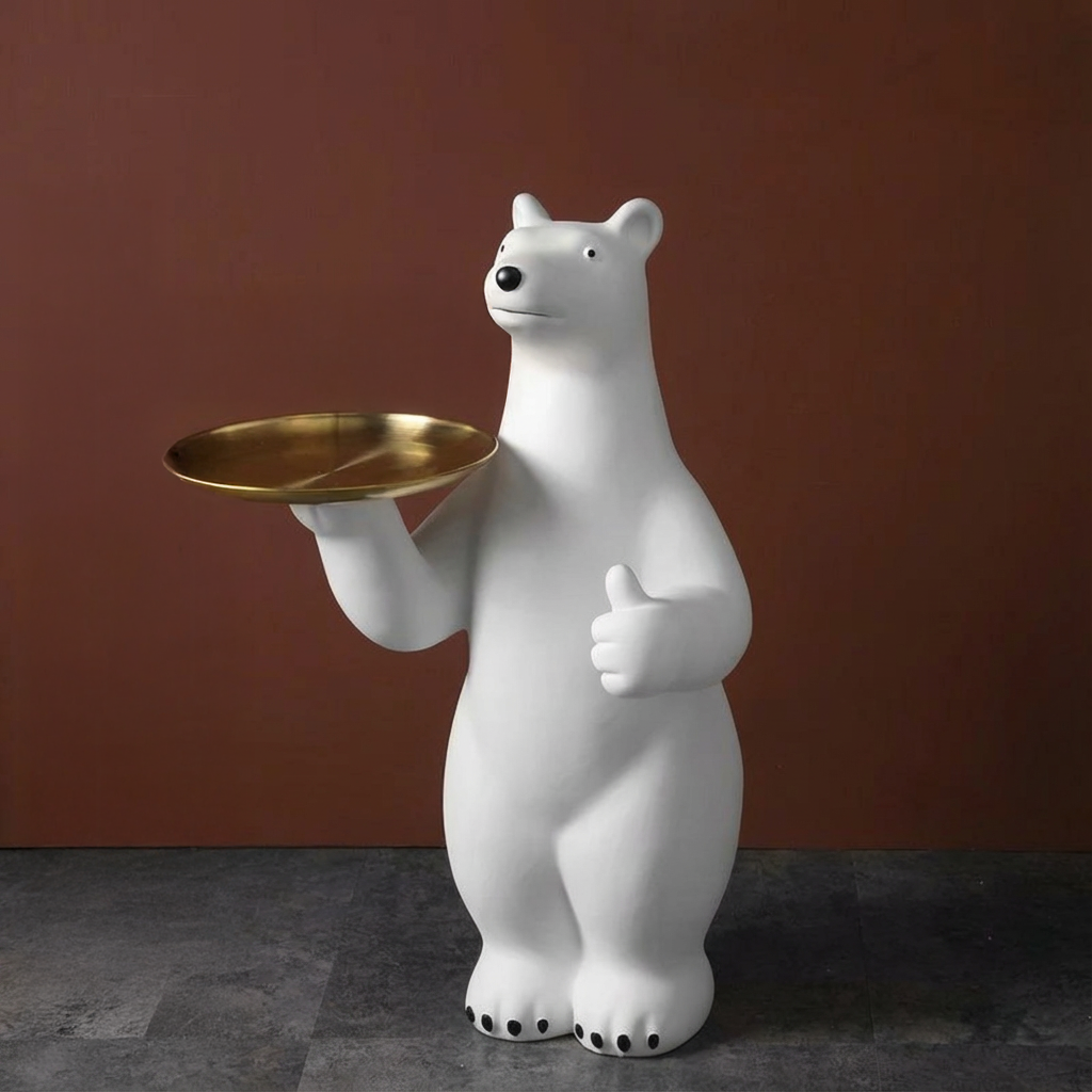 Premium Polar Bear Statue for Living Room Interiors