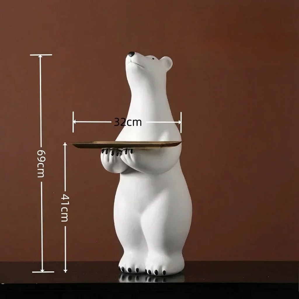 Premium Polar Bear Statue for Living Room Interiors