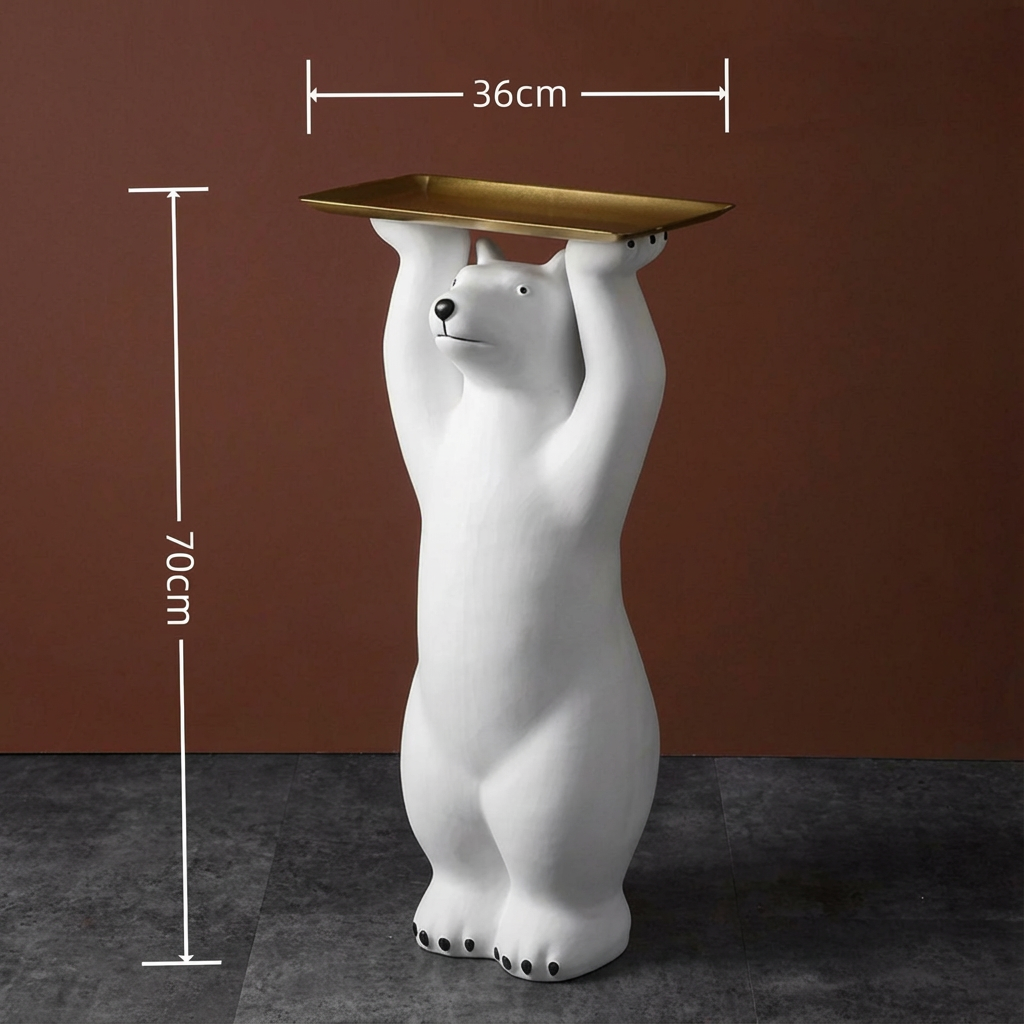 Premium Polar Bear Statue for Living Room Interiors