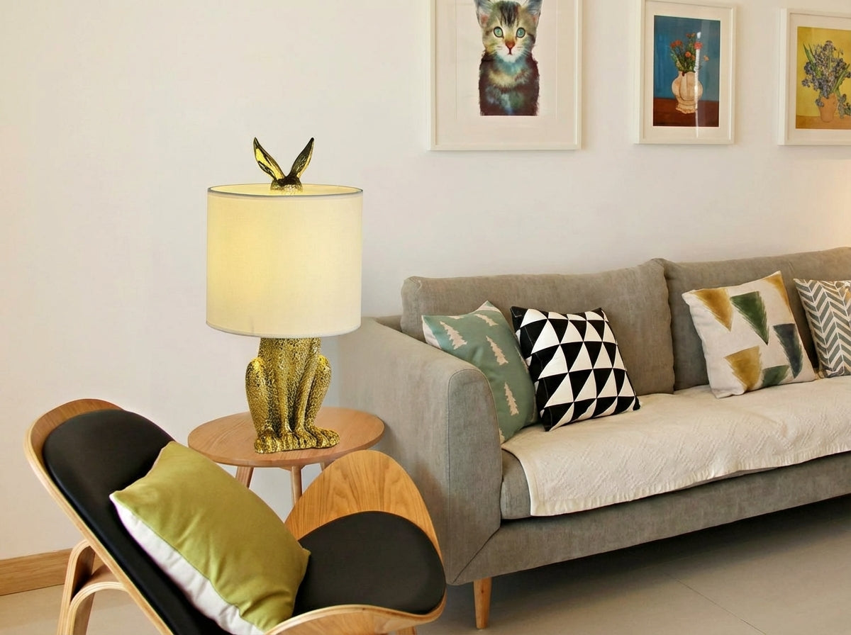 Rabbit Table Lamp for Bedroom, Kids Room & Cozy Home Decor