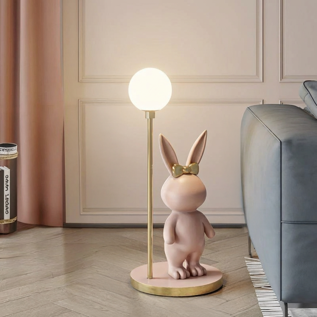 Modern Decorative Rabbit Floor Lamp LED Bedside & Room Atmosphere Light
