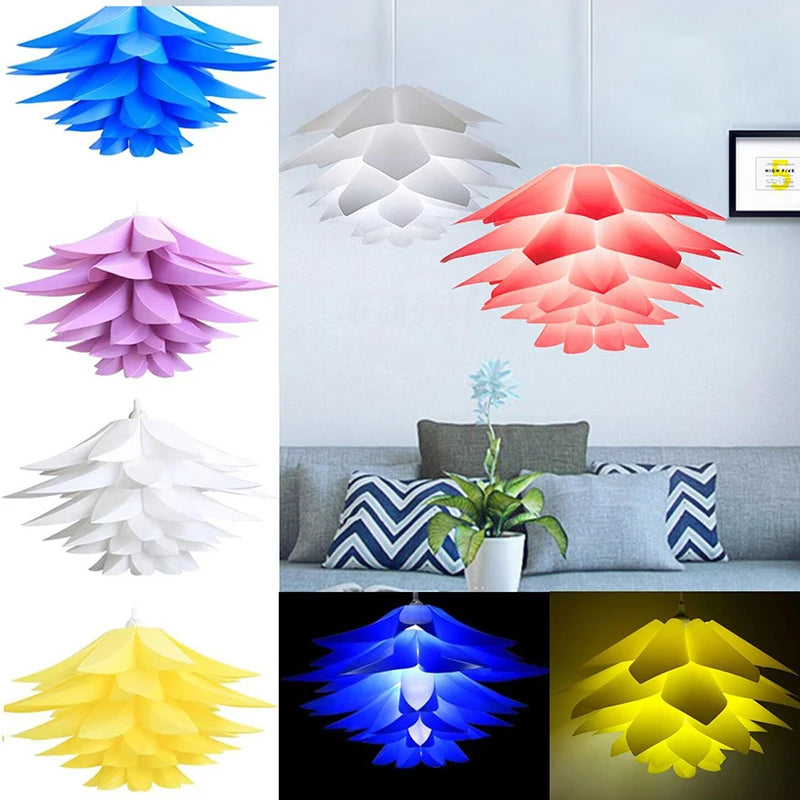 DIY Modern Premium Lotus Purple Chandelier Lighting