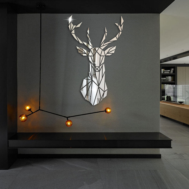 3D Luxury Wall Deer Head Sticker