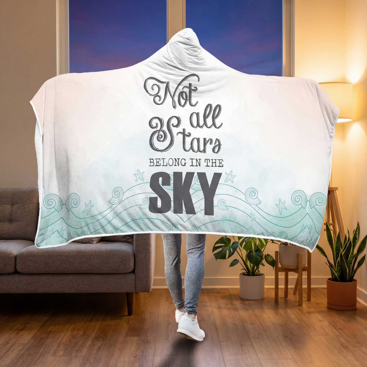 Not All Stars Belong In the Sky Hooded Blanket
