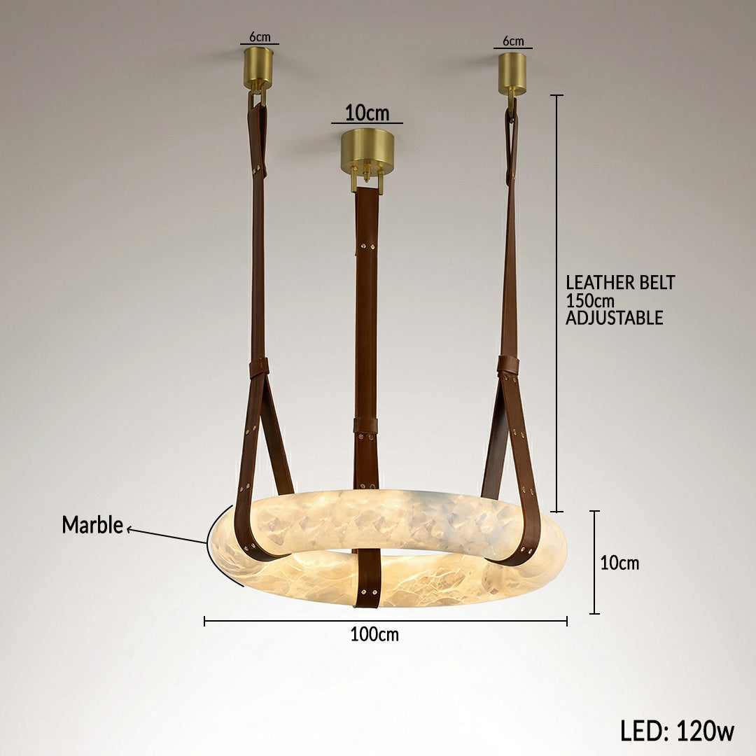 Premium Copper & Marble Pendant Light Perfect for Offices, Living Rooms & Dining Spaces