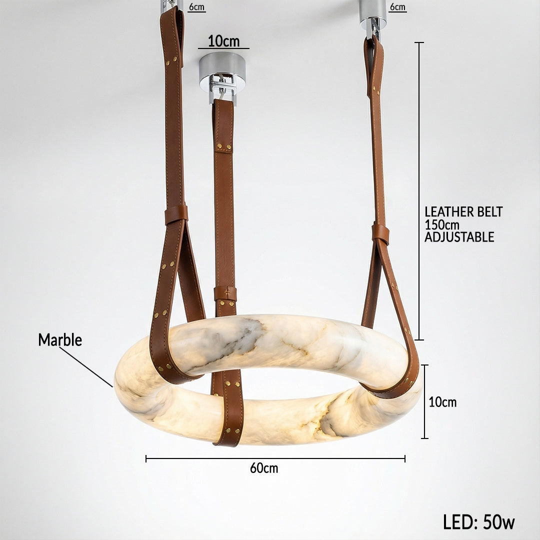 Premium Copper & Marble Pendant Light Perfect for Offices, Living Rooms & Dining Spaces