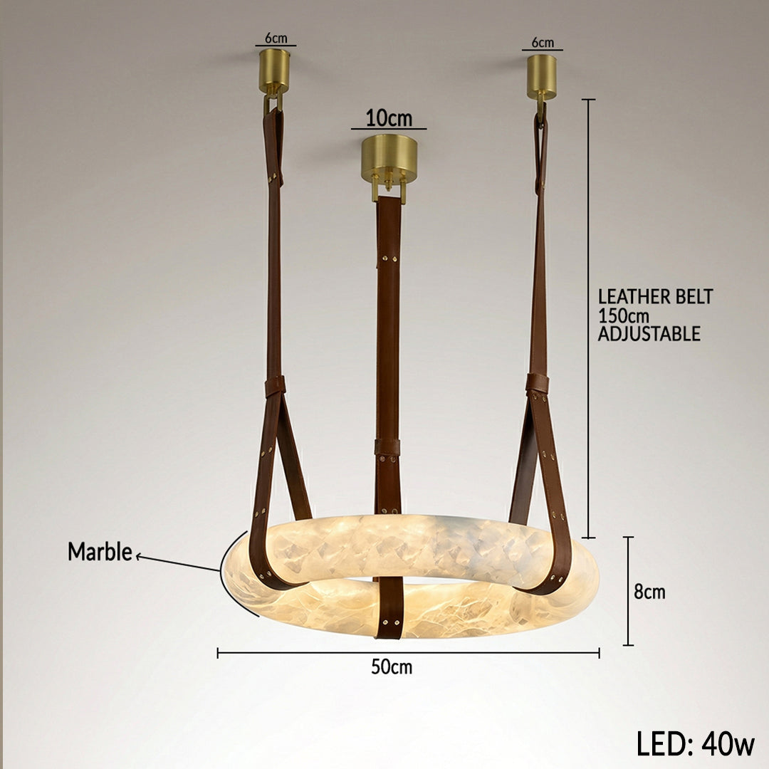 Premium Copper & Marble Pendant Light Perfect for Offices, Living Rooms & Dining Spaces