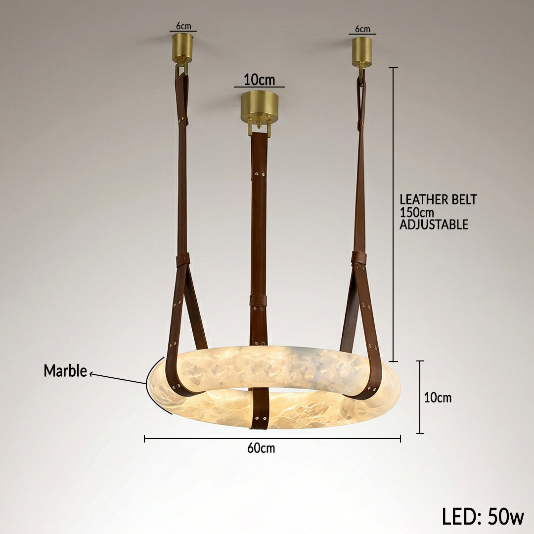 Premium Copper & Marble Pendant Light Perfect for Offices, Living Rooms & Dining Spaces