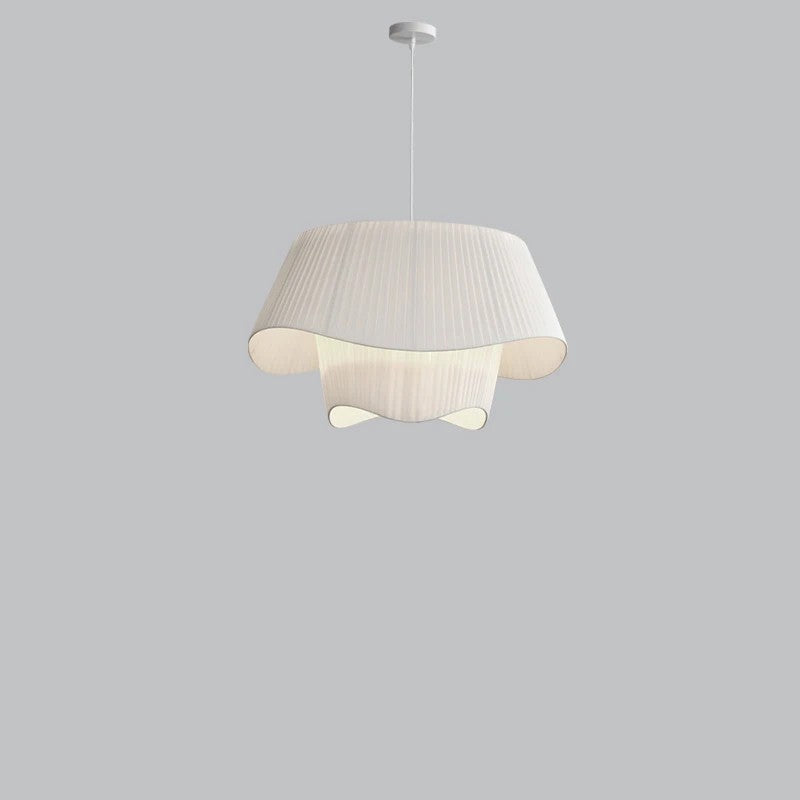 Retro Cream Fabric Chandelier With Pure Nordic Romance for Bedroom & Livingroom