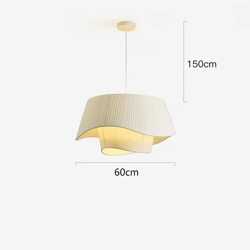 Retro Cream Fabric Chandelier With Pure Nordic Romance for Bedroom & Livingroom
