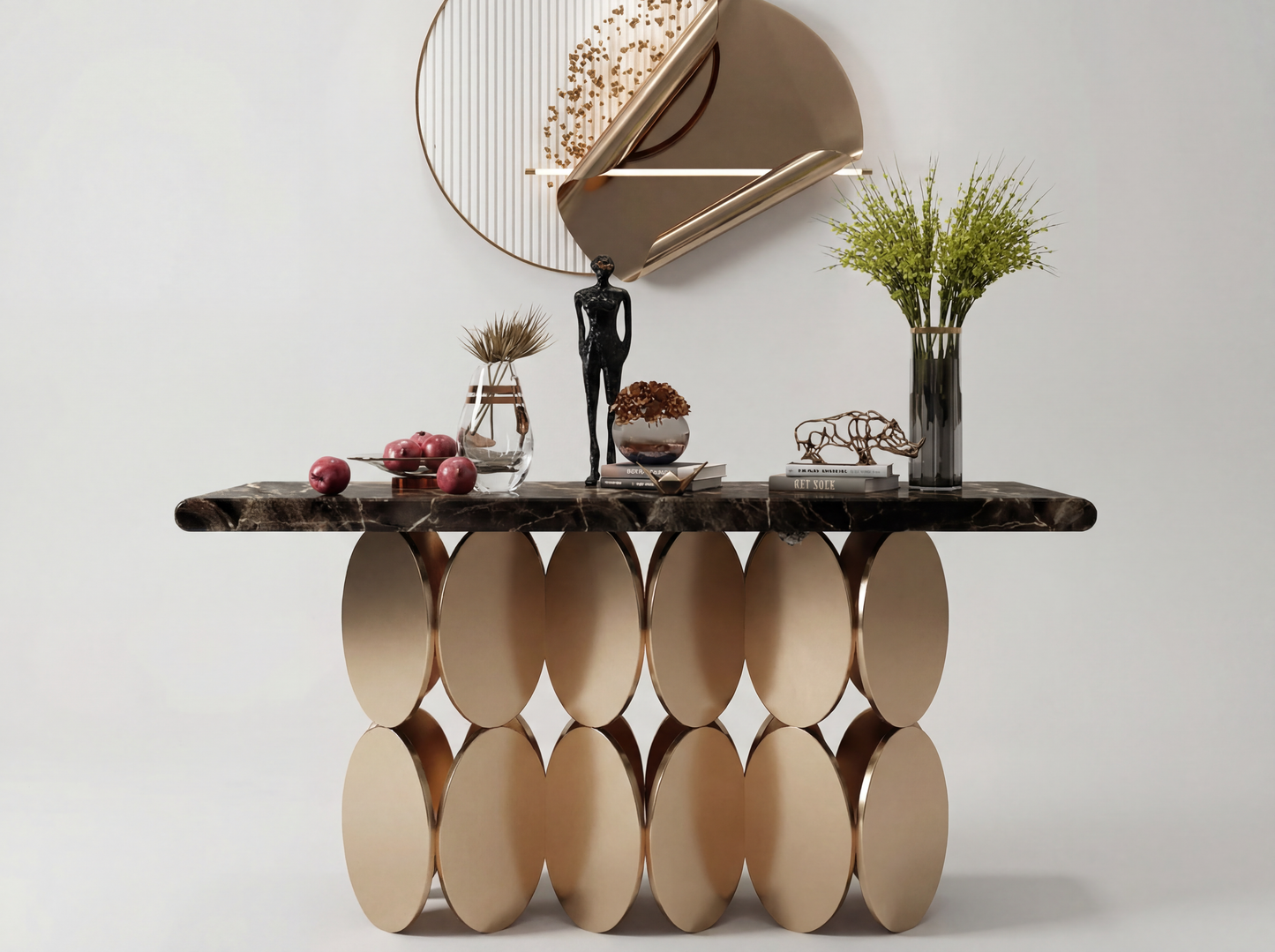Elegant Nordic Aesthetic Console Table for Living Room & Entryway