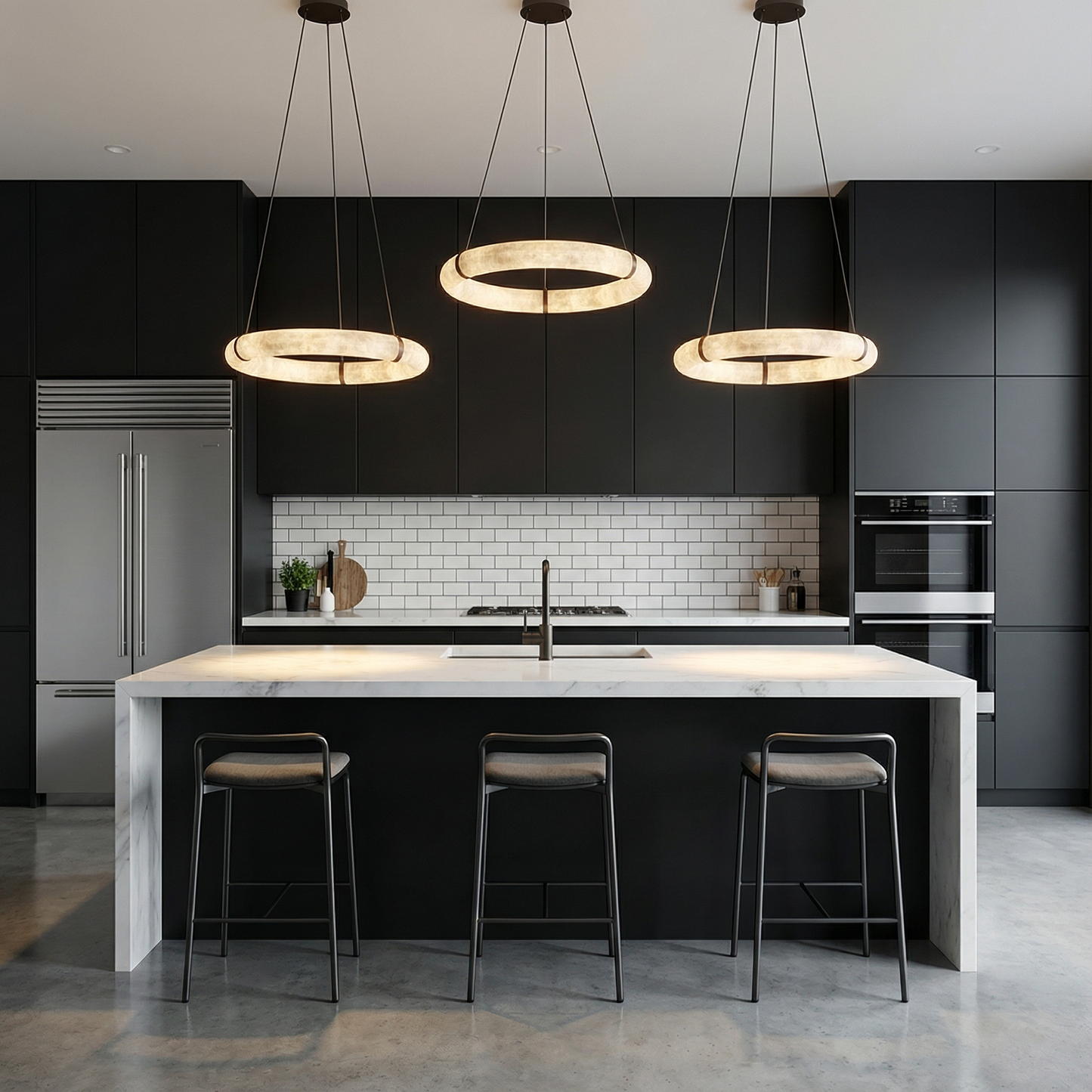 Premium Copper & Marble Pendant Light Perfect for Offices, Living Rooms & Dining Spaces