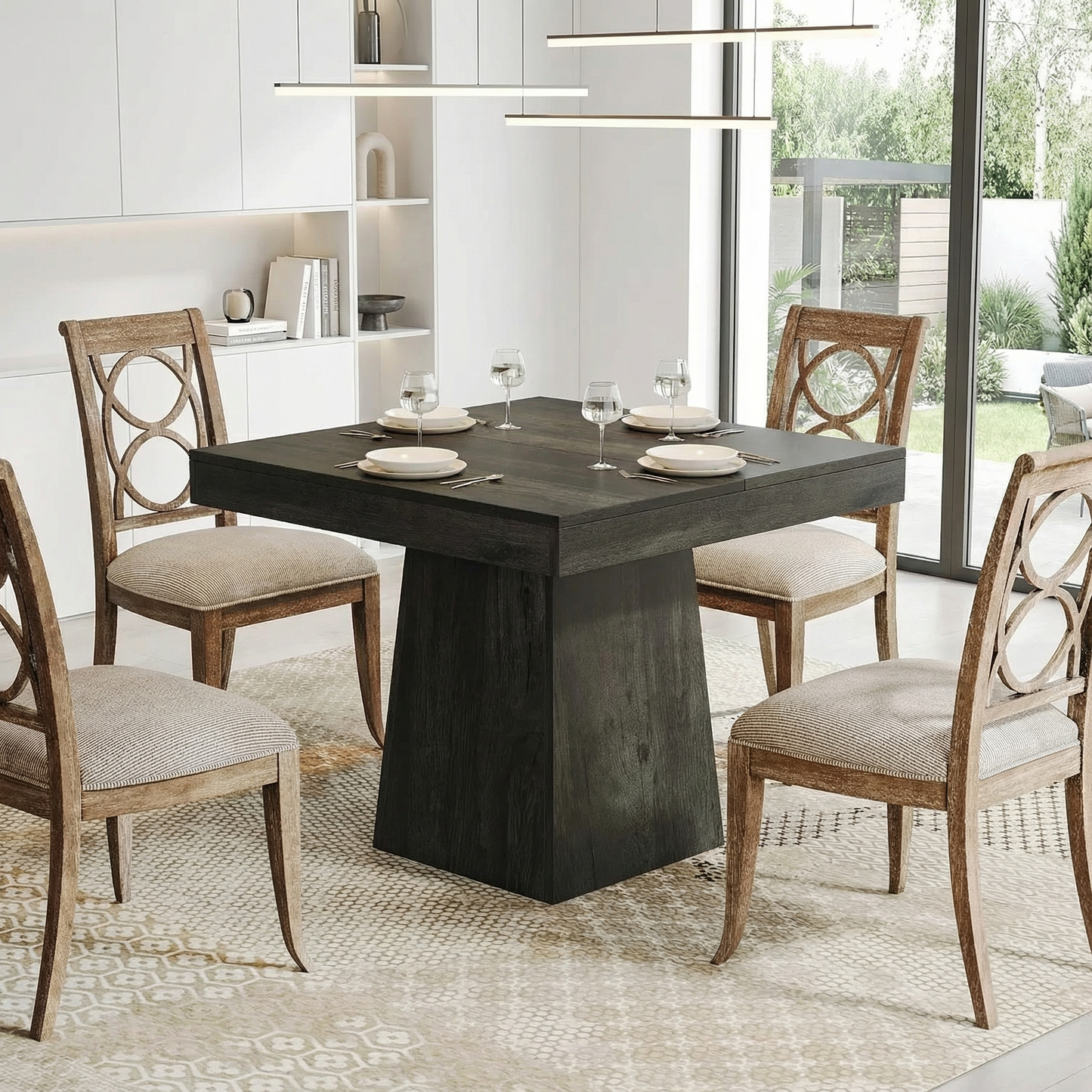 Tribesigns Square Dining Table for Kitchen & Modern Homes