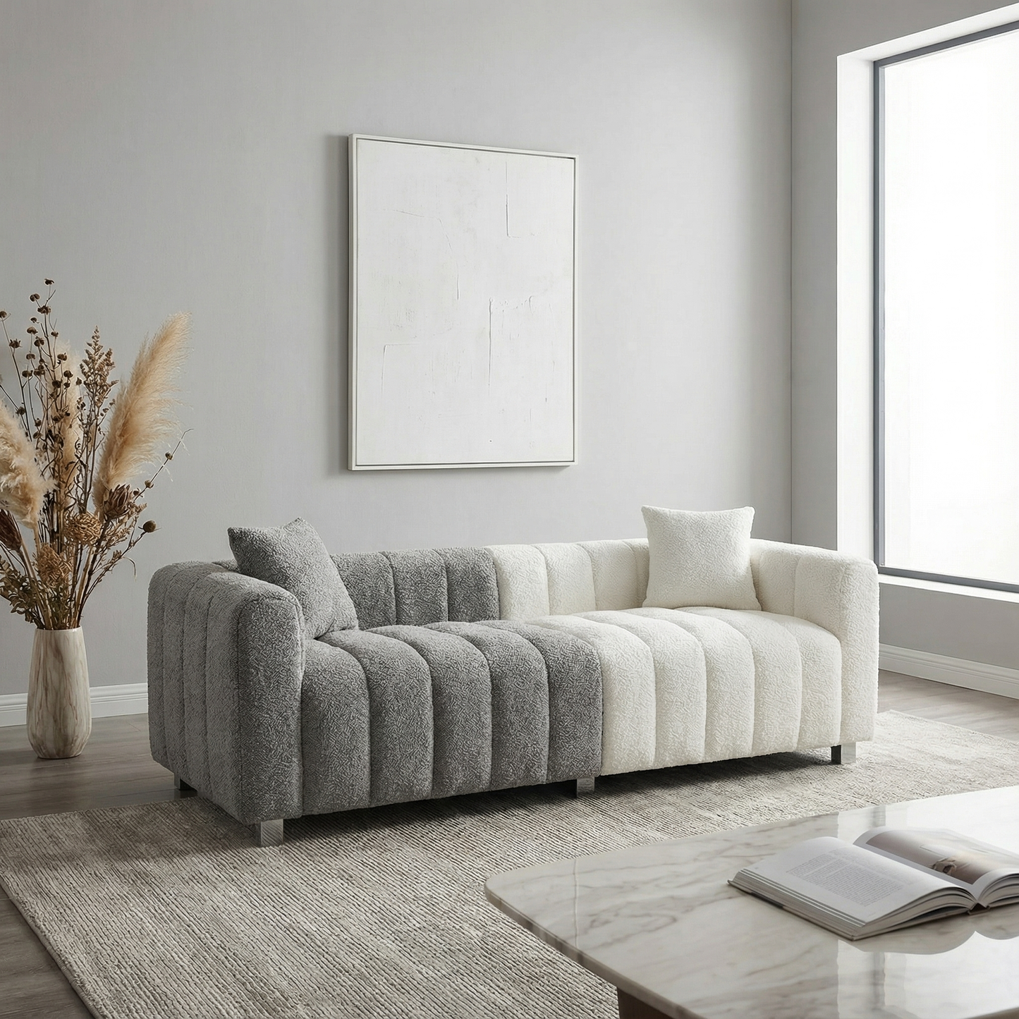 Luxurious Fluffy Boucle Couch Sofa Perfect for Any Living Room or Bedroom