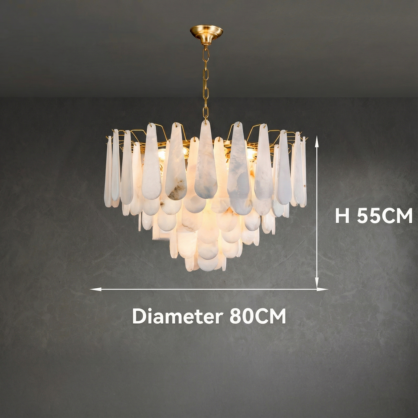 Premium French Marble Chandelier  with Copper Perfect Lighting for All Spaces