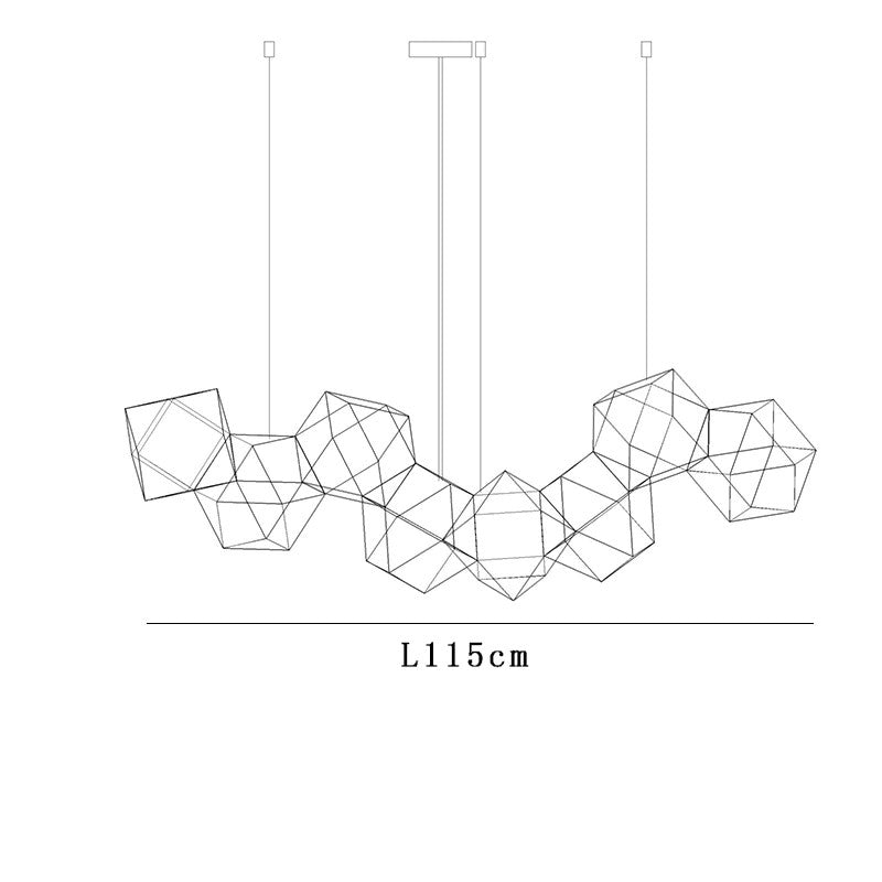 Ceiling Chandelier Stainless Steel Modern Hanging Lamp for Dining & Living Spaces