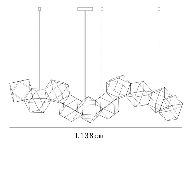 Ceiling Chandelier Stainless Steel Modern Hanging Lamp for Dining & Living Spaces