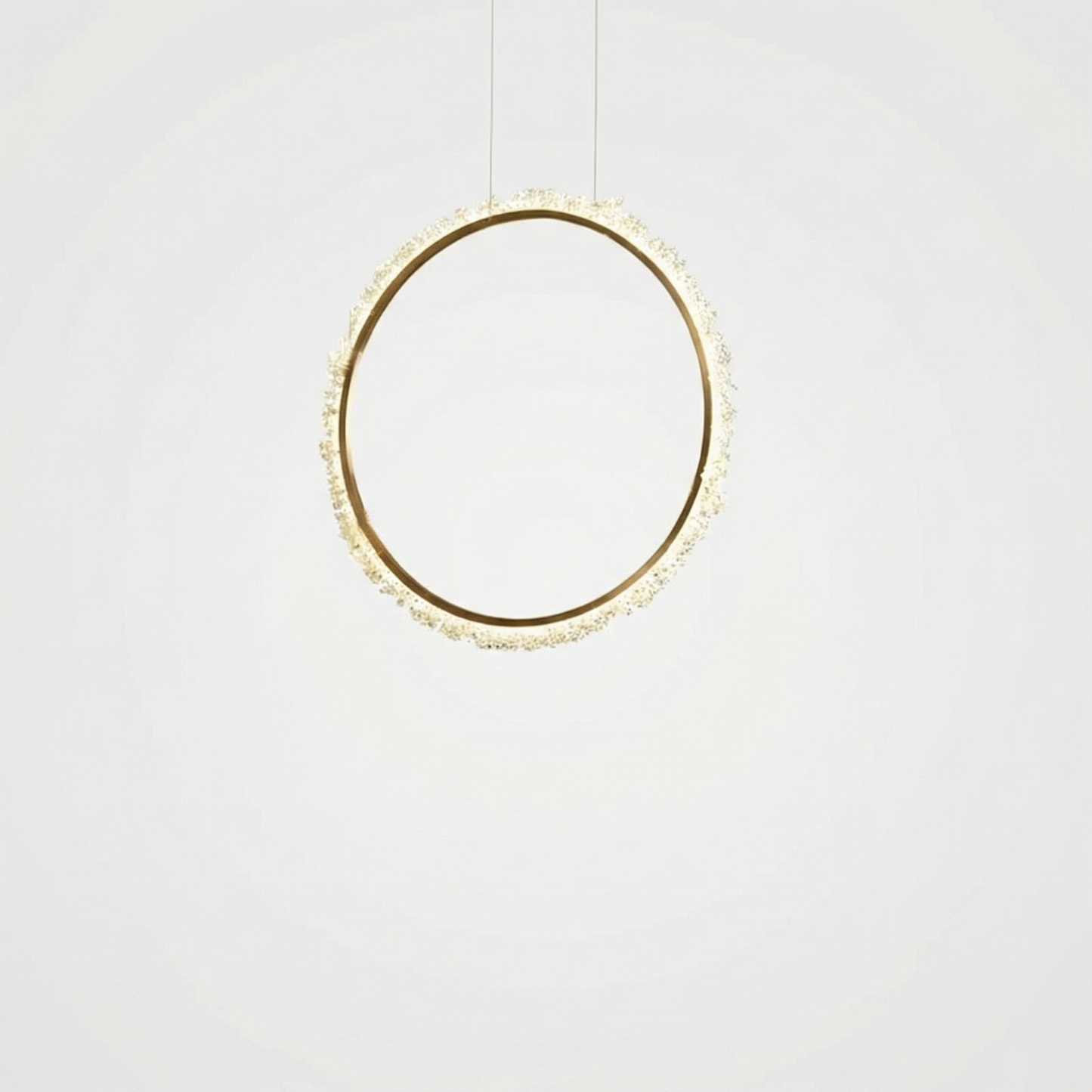 Elegant Modern Crystal Pendant Light  Nordic Ring Chandelier for Stylish Interiors