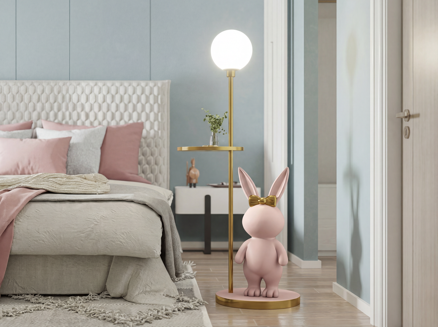Modern Decorative Rabbit Floor Lamp LED Bedside & Room Atmosphere Light