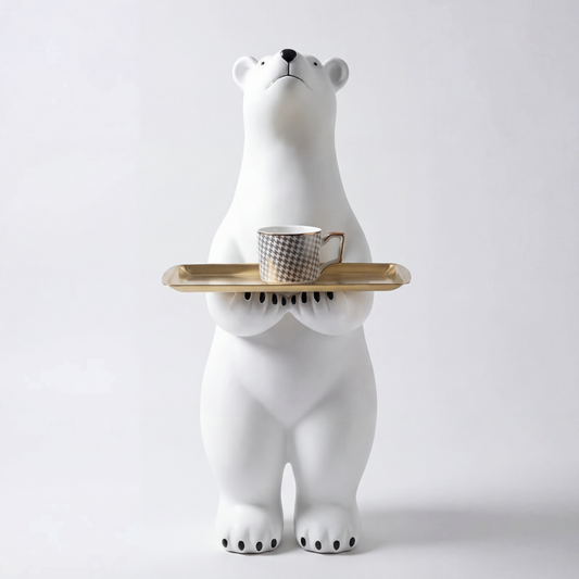 Premium Polar Bear Statue for Living Room Interiors