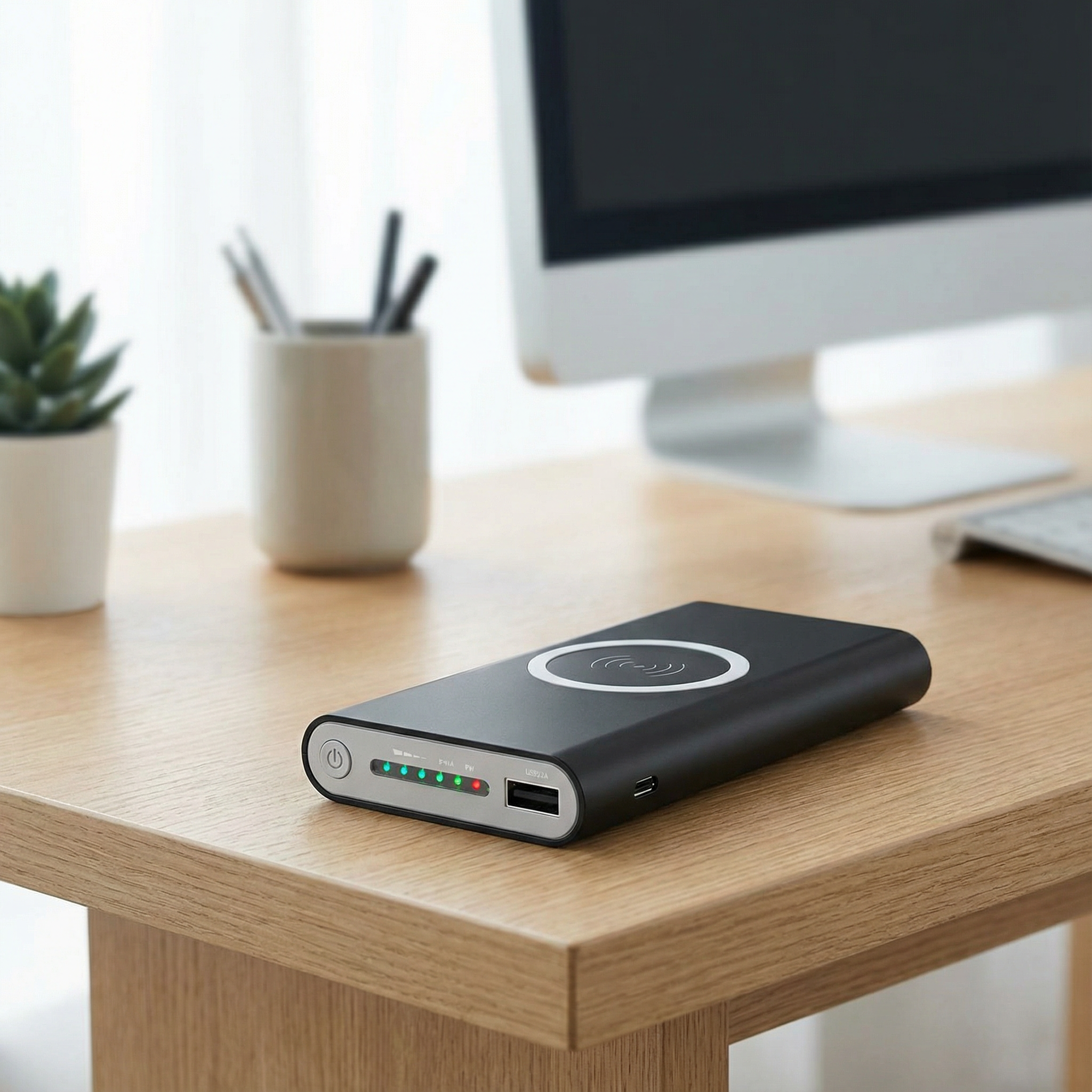 Wireless Power Bank with High Capacity Battery for Travel & Office ...