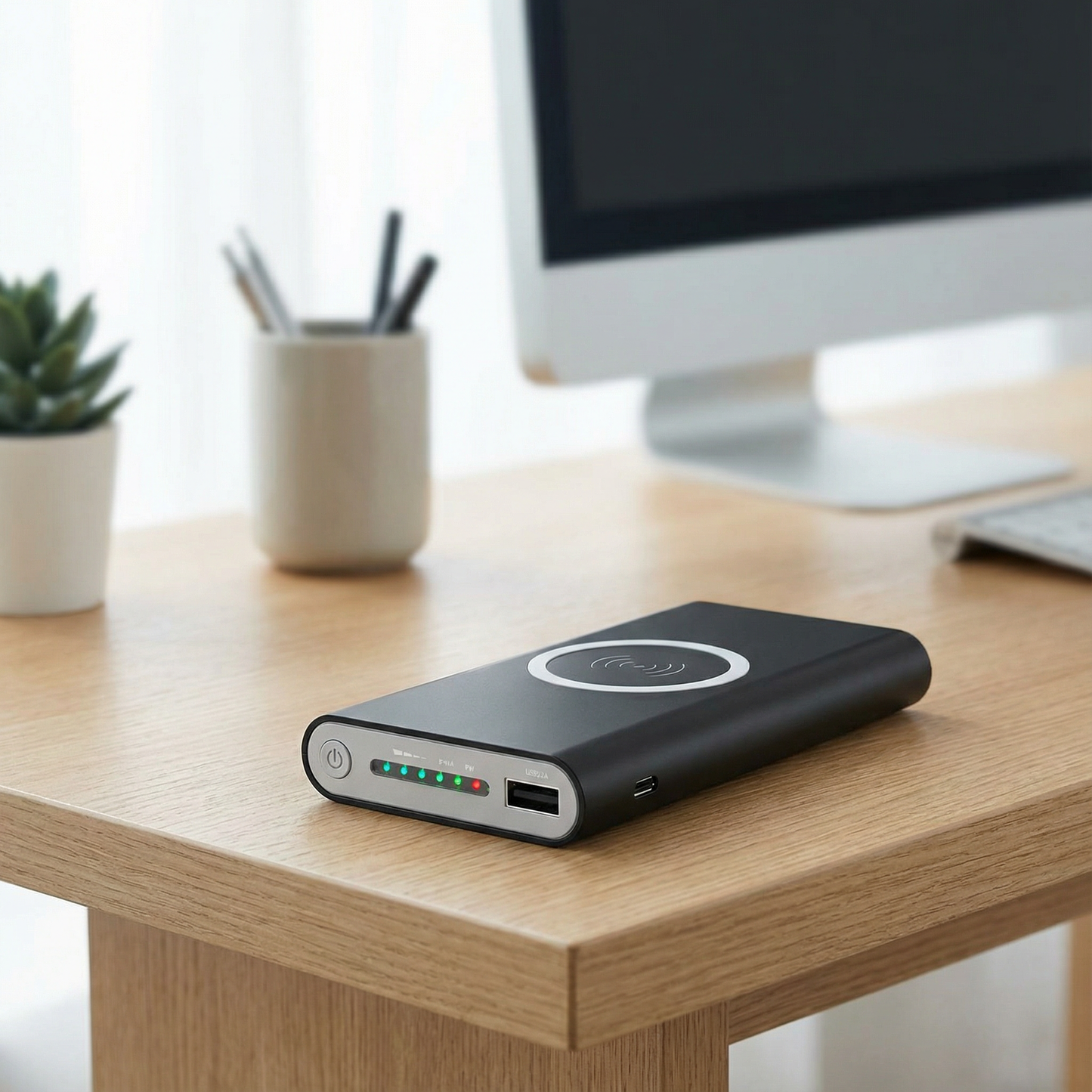 Wireless Power Bank with High Capacity Battery for Travel & Office
