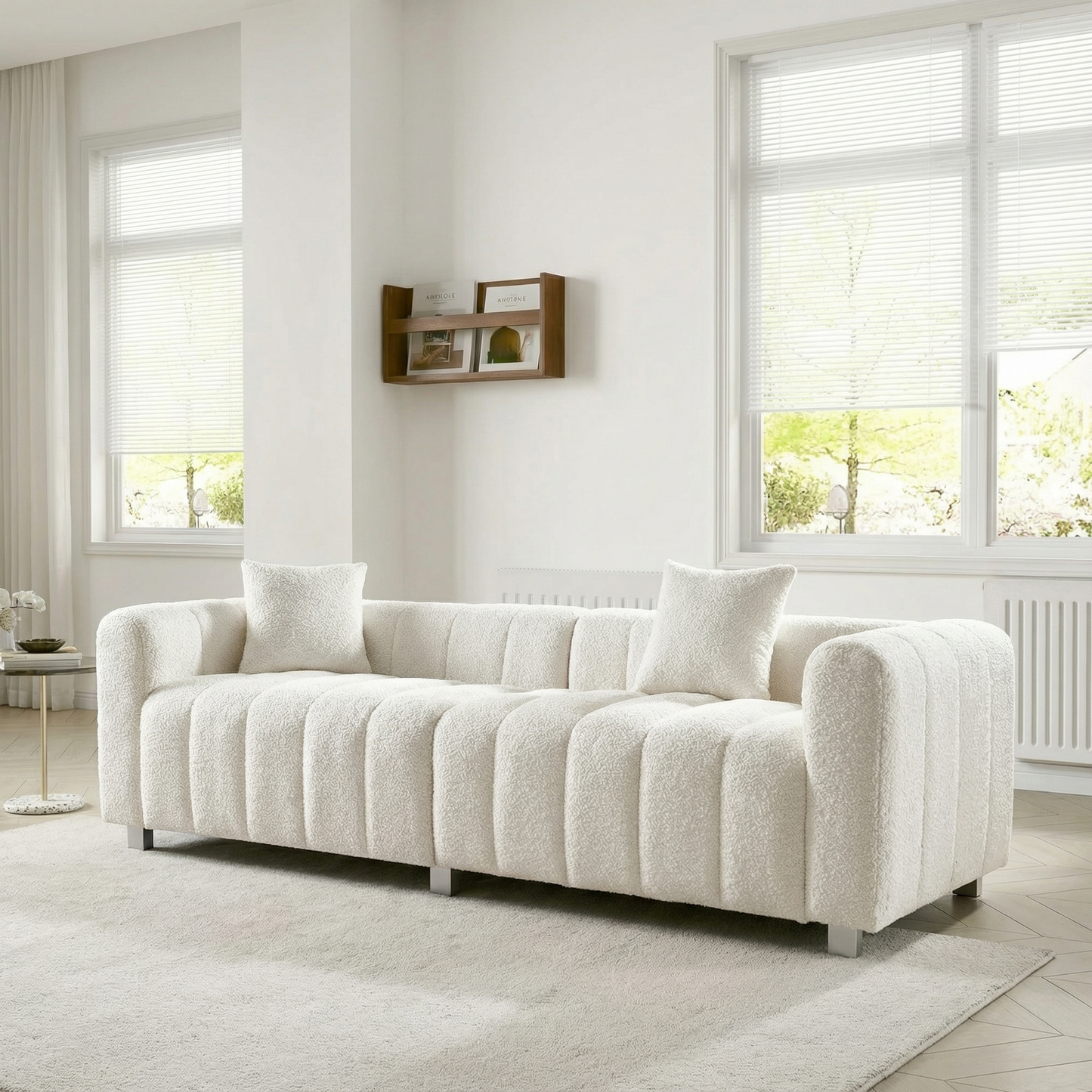 Luxurious Fluffy Boucle Couch Sofa Perfect for Any Living Room or Bedroom