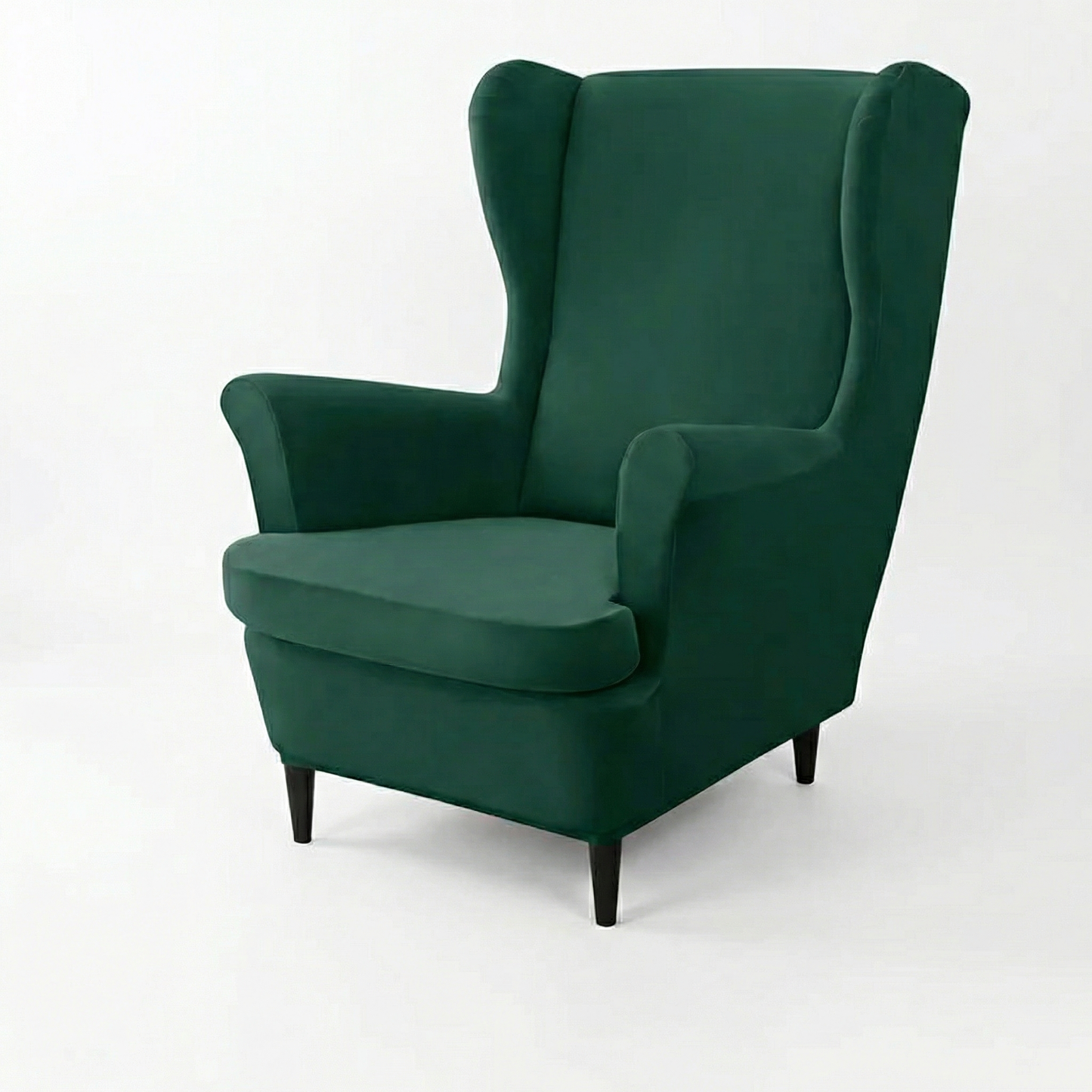 Premium  Velvet Wingback Armchair & Seat Cushion Cover for Home Décor