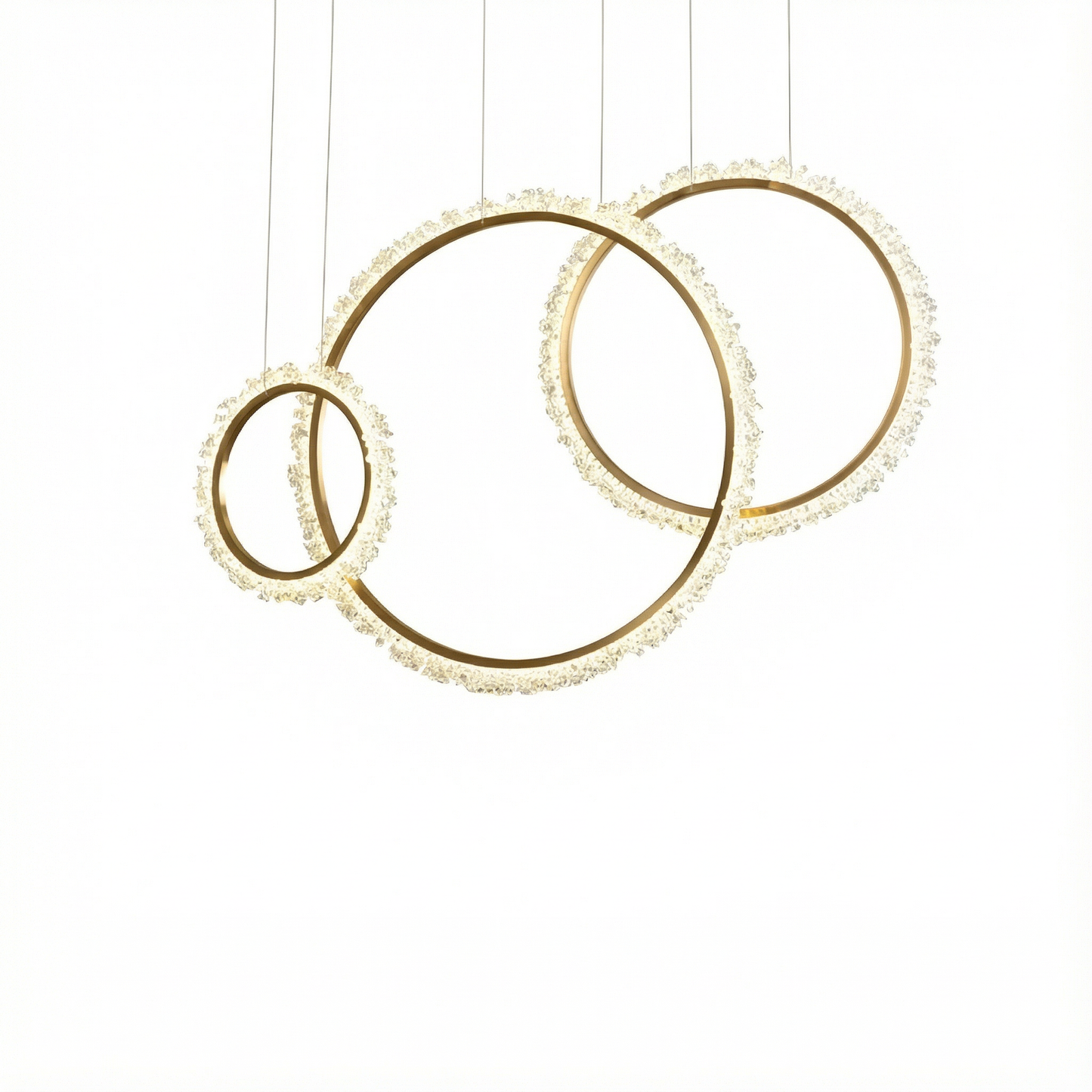 Elegant Modern Crystal Pendant Light  Nordic Ring Chandelier for Stylish Interiors