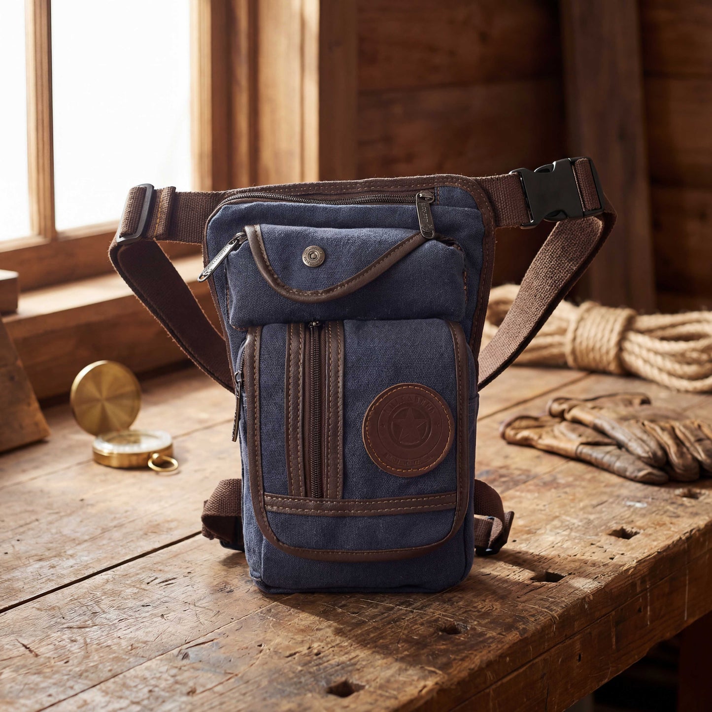 Multi Purpose Canvas Motorcycle Leg Bag