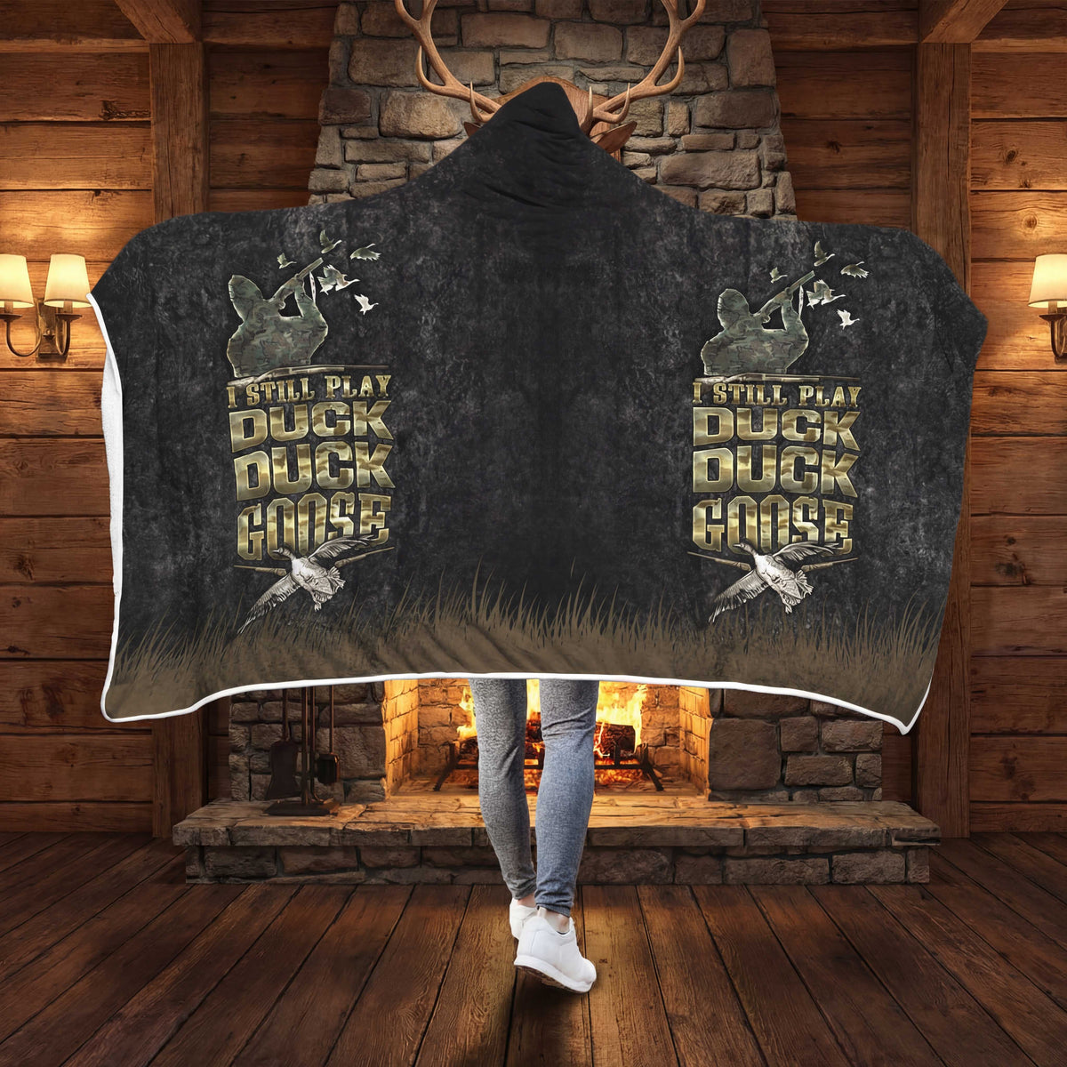 Duck Hunting Hooded Blanket