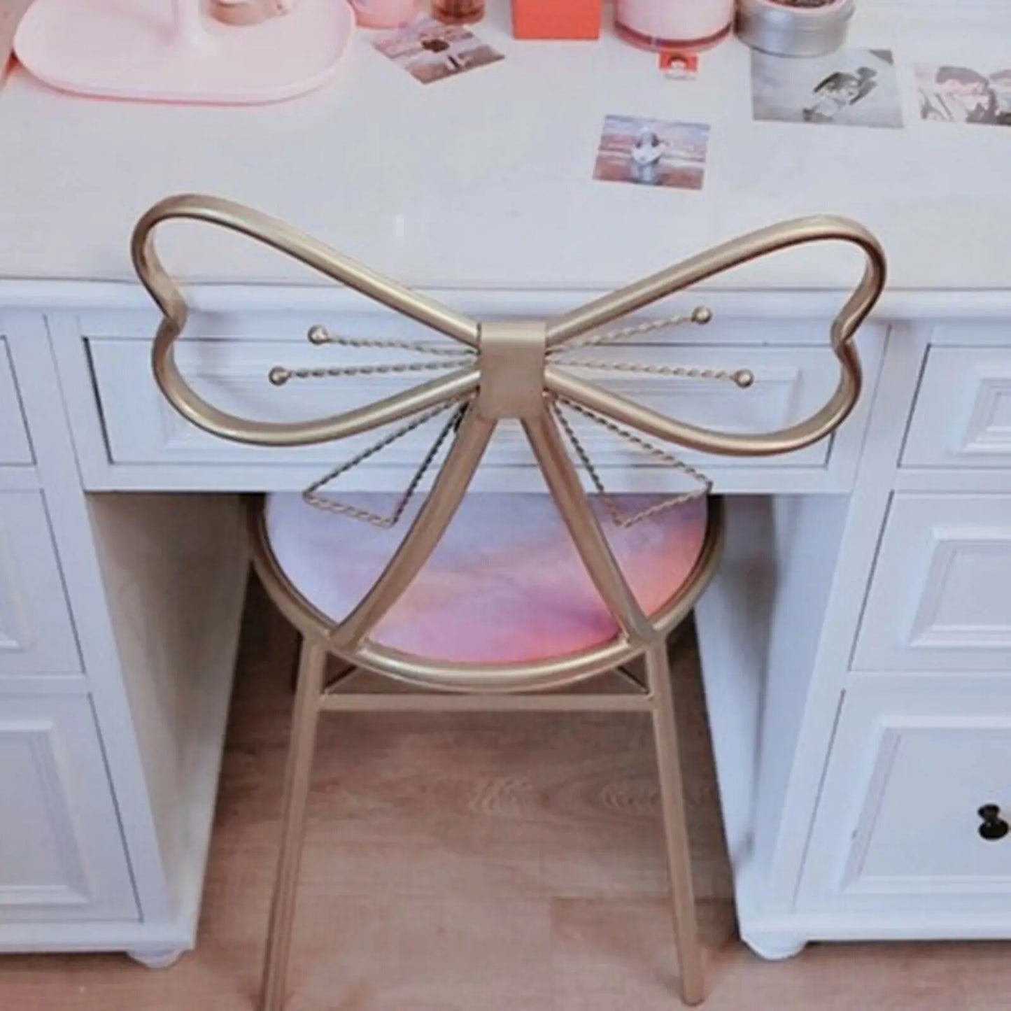 Luxury Minimalist Makeup Butterfly Vanity Stool