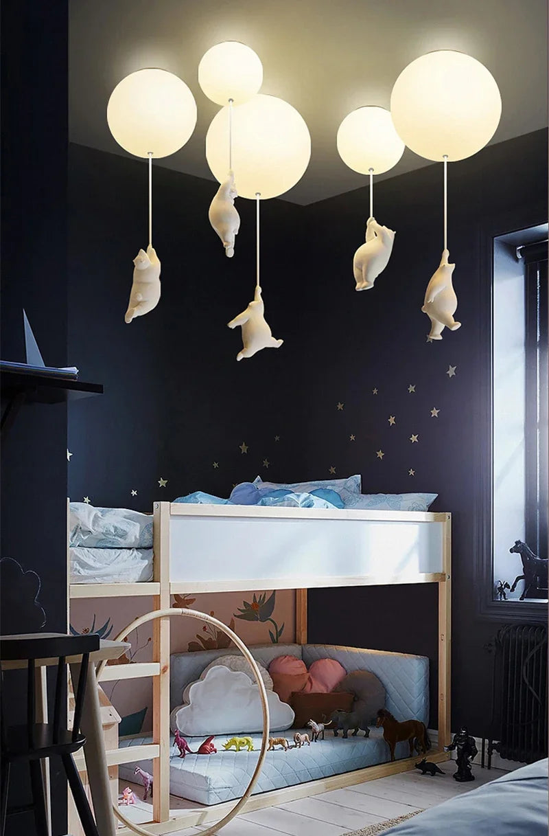 Polar Bear LED Pendant Chandelier