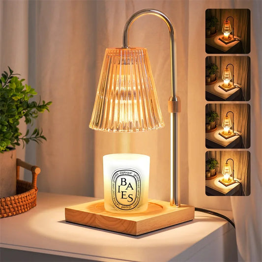 Retro Candle Warmer Table Lamp: Aromatherapy Wax Melting Lamp for Bedroom, Office & Home Décor
