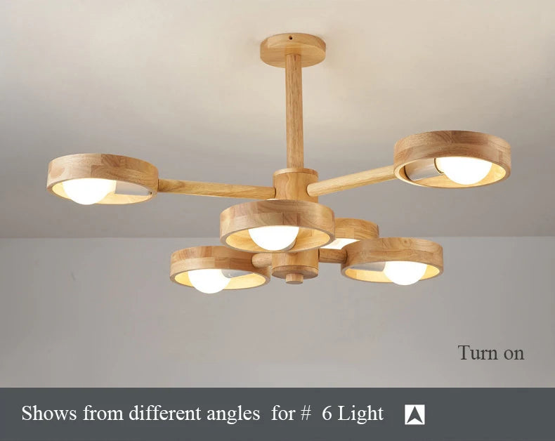 BOTIMI Solid Wood Chandelier for Living Rooms and Bedrooms!