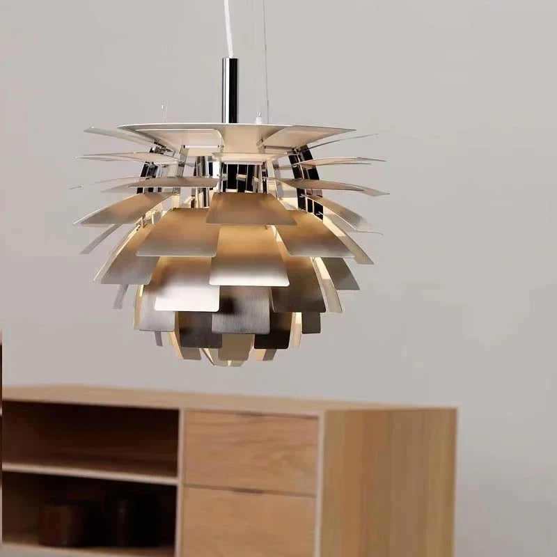Scandinavian Pine Cone Pendant Lamp High-End Designer Lighting for Elegant Interiors