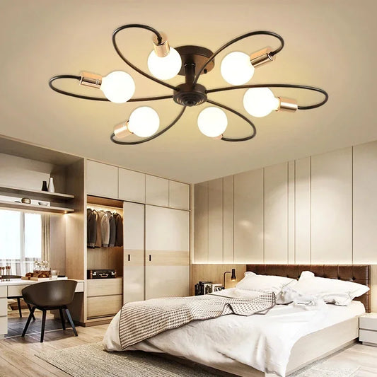 Sleek Nordic LED Ceiling Light for Living Rooms & Bedrooms
