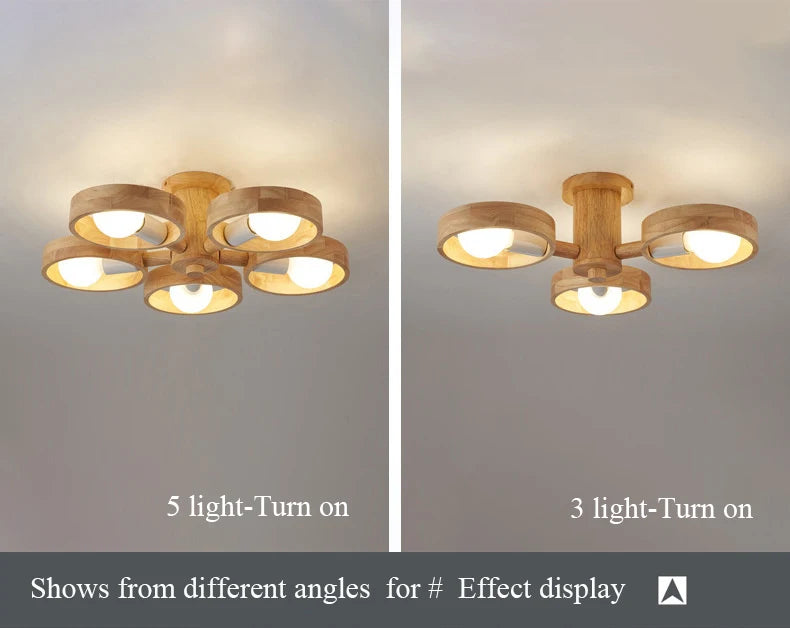 BOTIMI Solid Wood Chandelier for Living Rooms and Bedrooms!