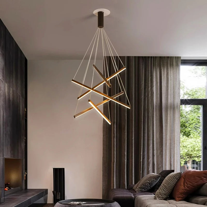 Modern Ceiling Chandelier Elegant Hanging Light Fixture for Dining & Living Room Decor