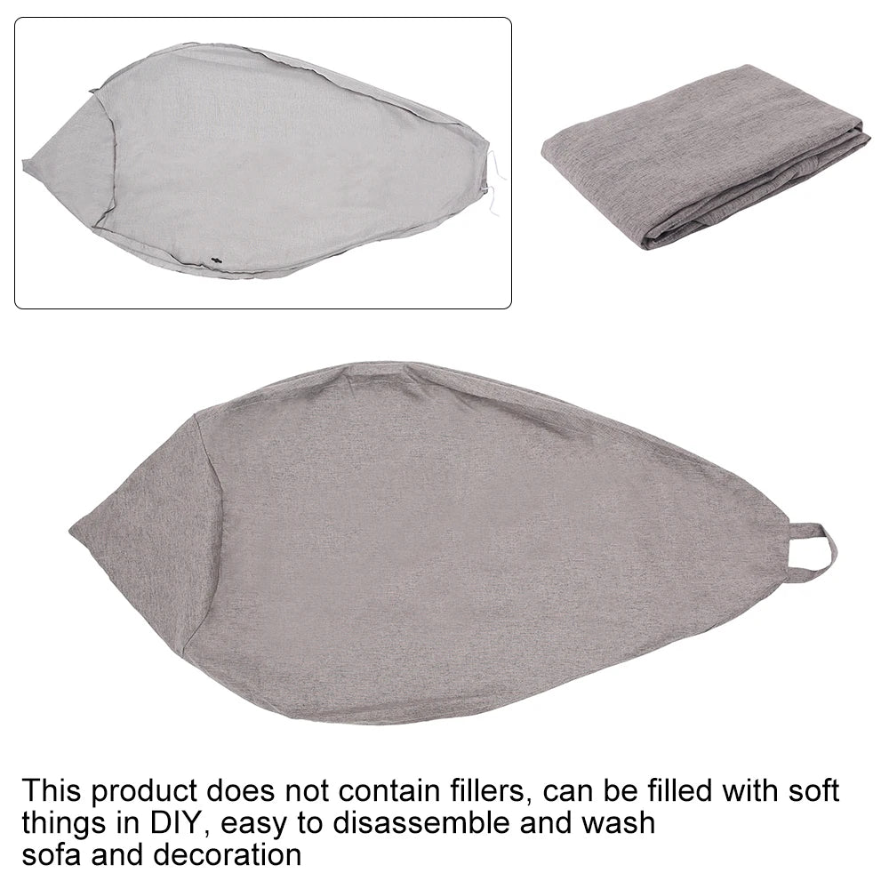 Versatile Lazy Sofa Cover: Stylish Linen Cloth Lounger for Large & Small Spaces