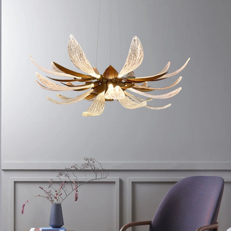 Modern Luxury Dandelion Glass Chandelier Perfect for Living Rooms & Dining Tables