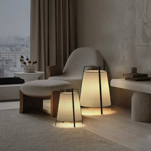 Fabric Floor Lamp Japanese Style – Zen Art Lighting for Living Room, Bedroom & Lobby