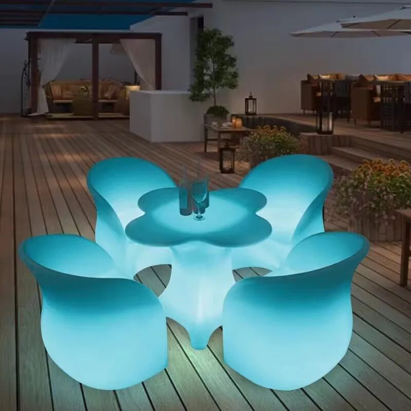 Illuminate Your Space: LED Rechargeable Glowing Armchair for Living Room & Bar