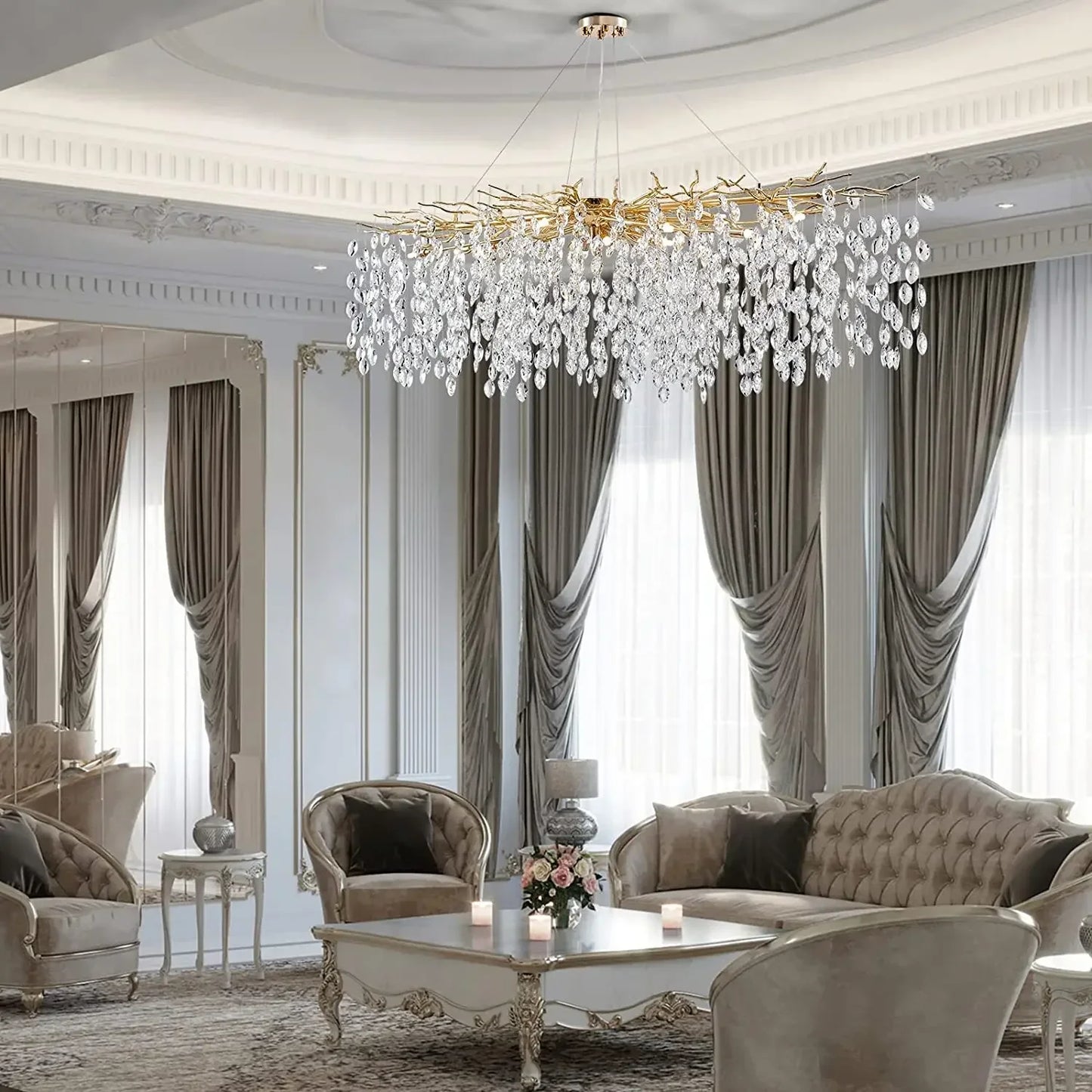 Unique Raindrop Ceiling Pendant Tree Branch Chandelier for a Stunning Dining Room Look