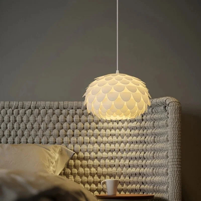 Sleek Nordic Cream Chandelier Ideal Lighting for Living & Dining Rooms
