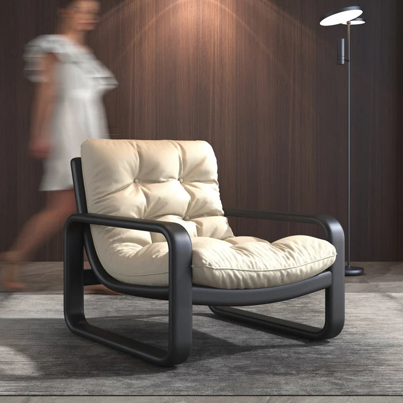 Luxury Designer Armchair Refined Scandinavian Wooden Chair for Contemporary Living Rooms