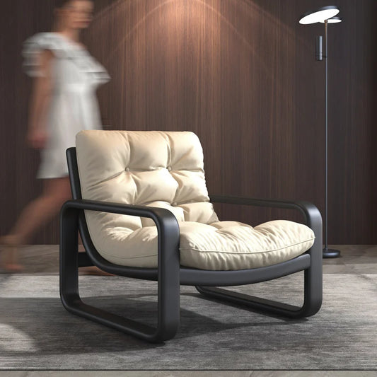 Luxury Designer Armchair Refined Scandinavian Wooden Chair for Contemporary Living Rooms